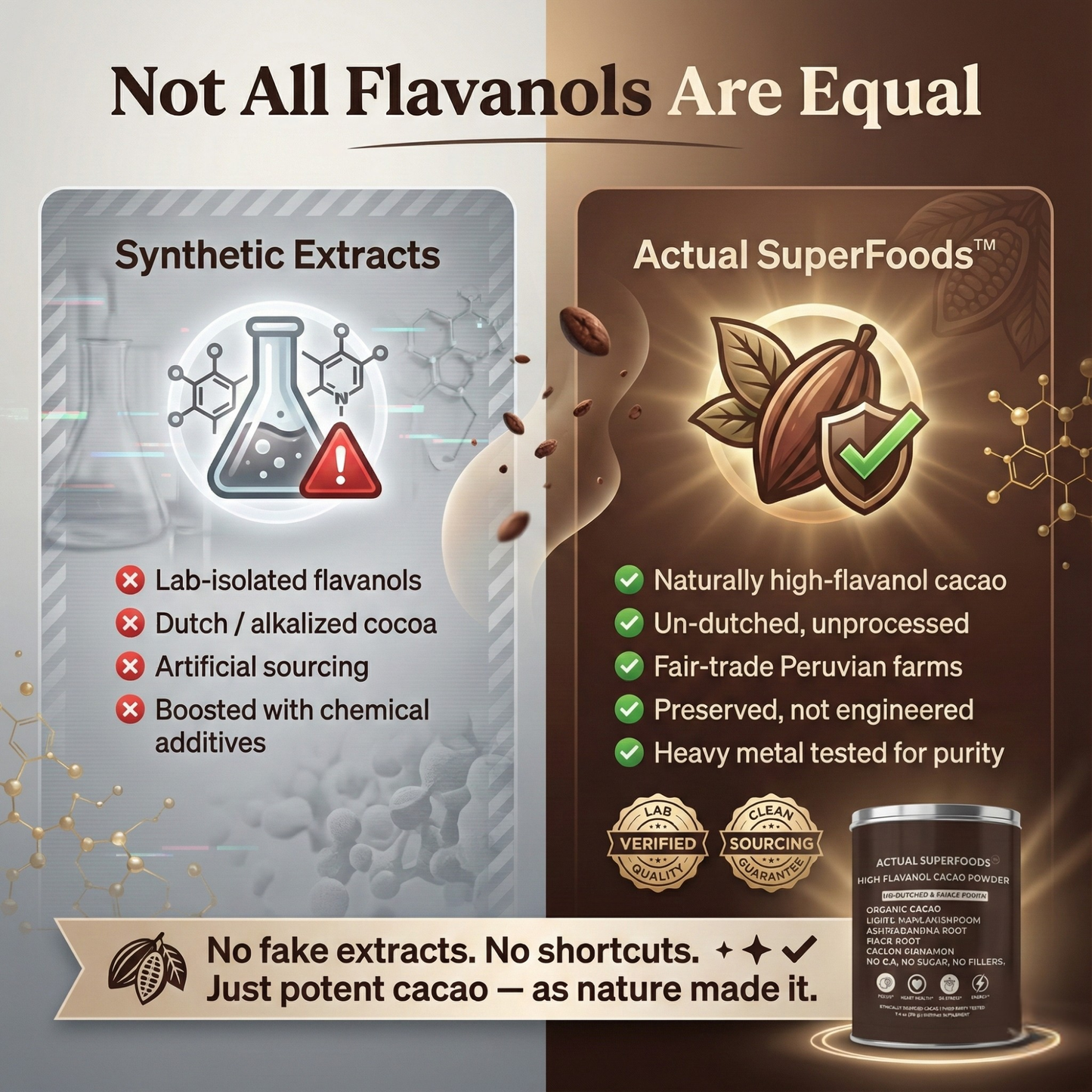 High-Flavanol Cacao for Focus, Calm Energy & Flow