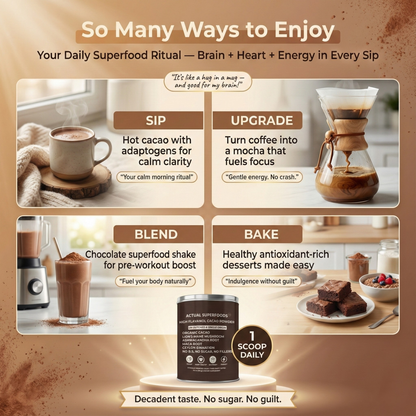 High-Flavanol Cacao for Focus, Calm Energy & Flow