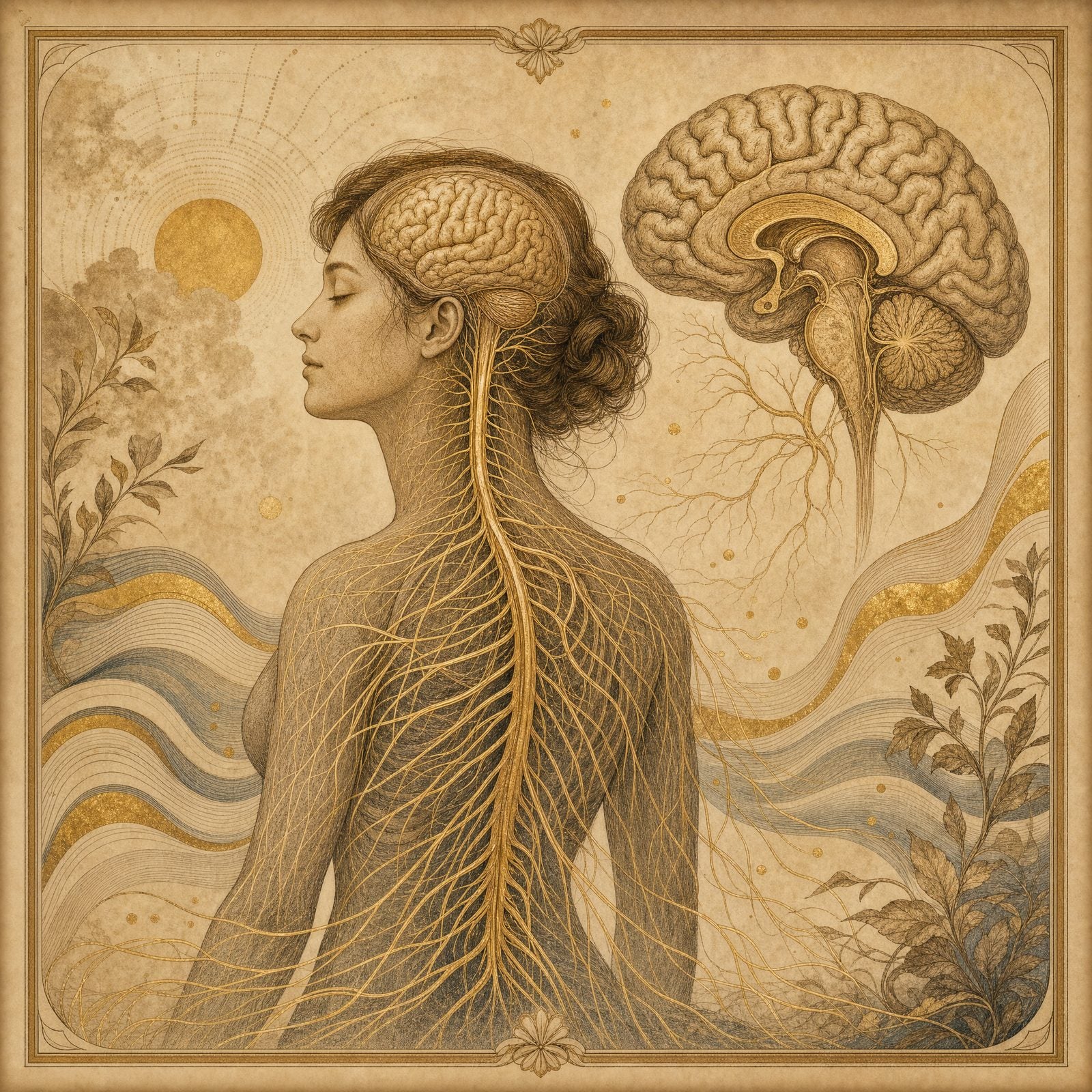 Calm nervous system illustration