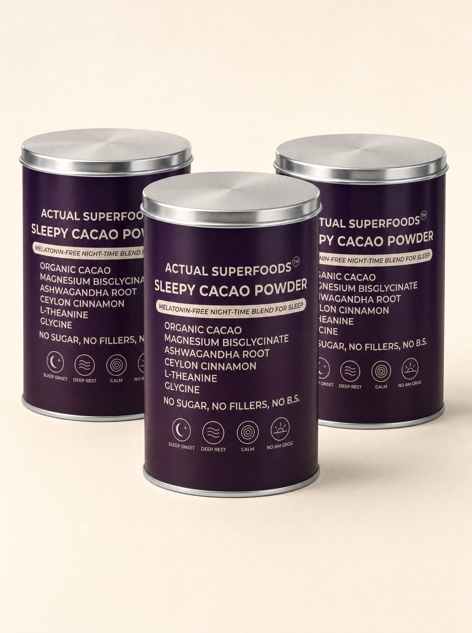 Sleepy Cacao tins
