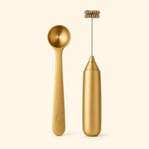 Ritual spoon and frother set